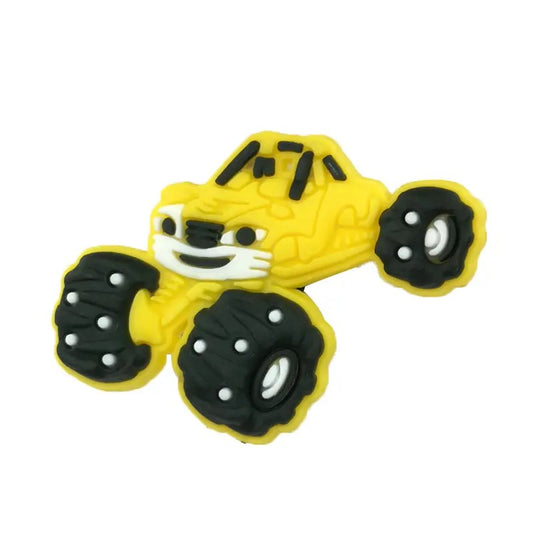 Buggy Cartoon 01 Croc Shoe Charm Monster Truck yellow