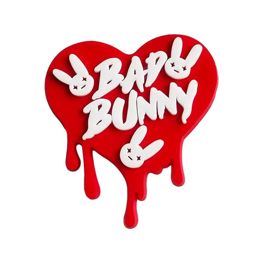 Bad Bunny theme 3 Croc Shoe Charm Bleeding Heart