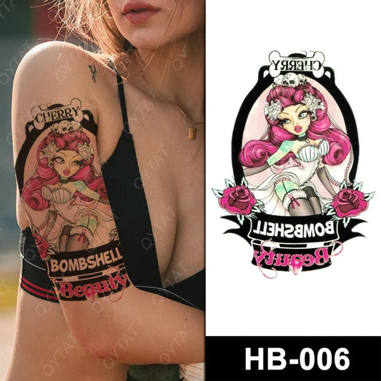 Temporary tattoo medium size HB006 148 x 210