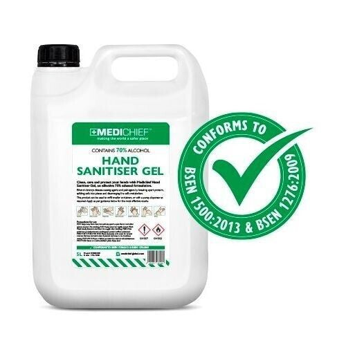 Medichief 70% Alcohol Hand Sanitiser Gel - 5l