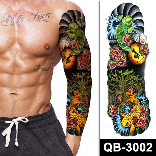 Temporary tattoo medium plus size QB3002  170 x 480