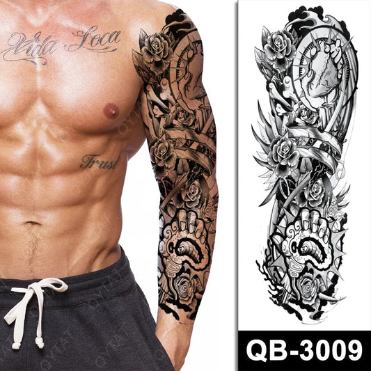 Temporary tattoo medium plus size QB3009  170 x 480