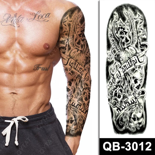 Temporary tattoo medium plus size QB3012  170 x 480