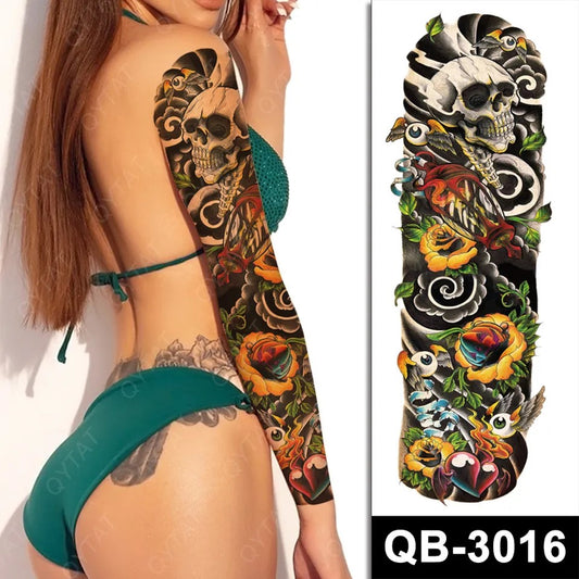 Temporary tattoo medium plus size QB3016  170 x 480