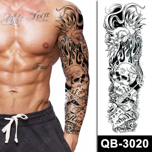 Temporary tattoo medium plus size QB3020  170 x 480