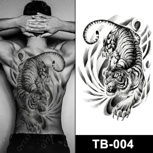 Full Back Tattoo semi permanent TB004 340 x 480