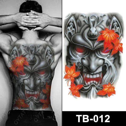 Full Back Tattoo semi permanent TB012 340 x 480