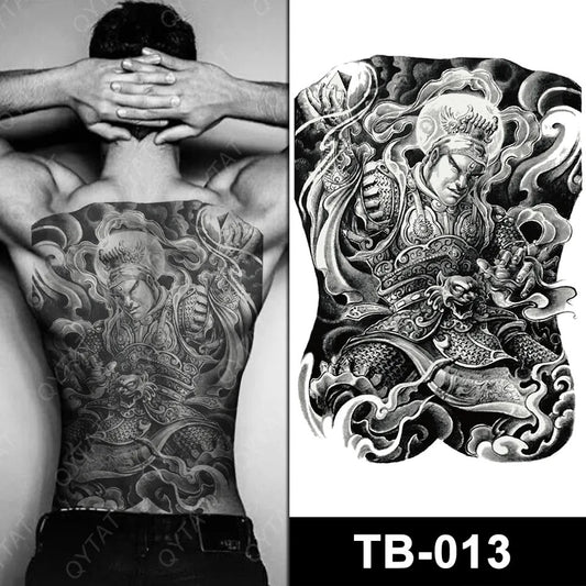 Full Back Tattoo semi permanent TB013 340 x 480