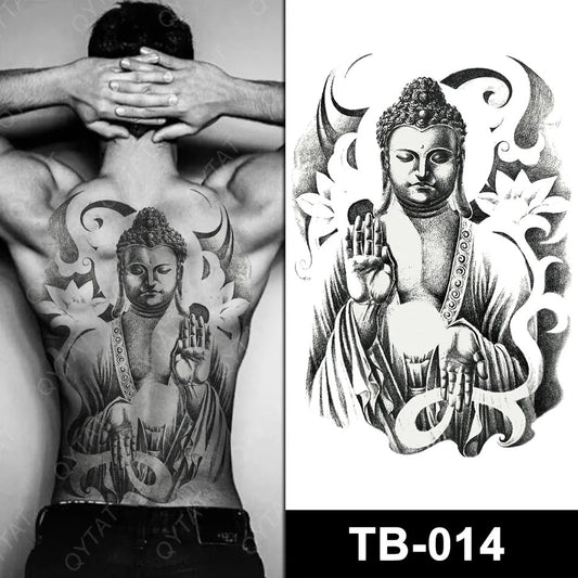 Full Back Tattoo semi permanent TB014 340 x 480