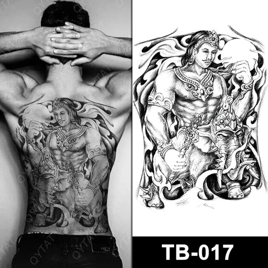 Full Back Tattoo semi permanent TB017 340 x 480