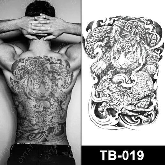 Full Back Tattoo semi permanent TB019 340 x 480