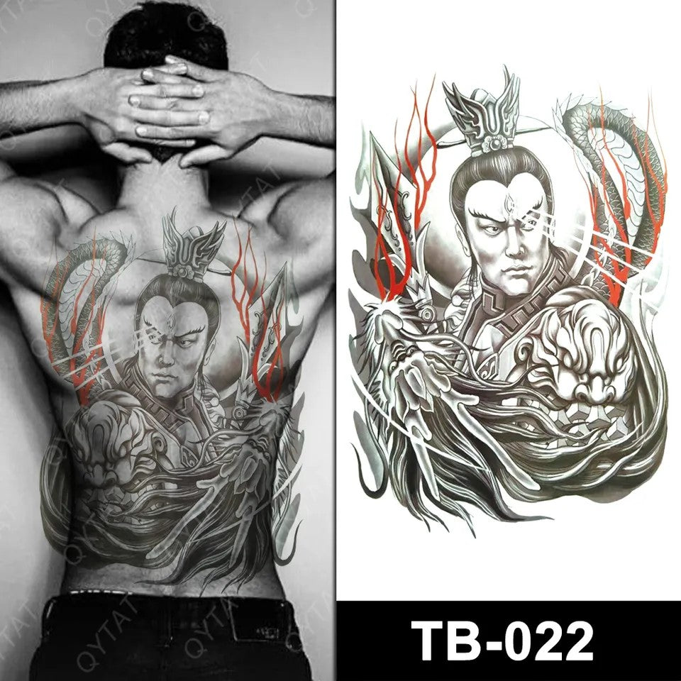 Full Back Tattoo semi permanent TB022 340 x 480