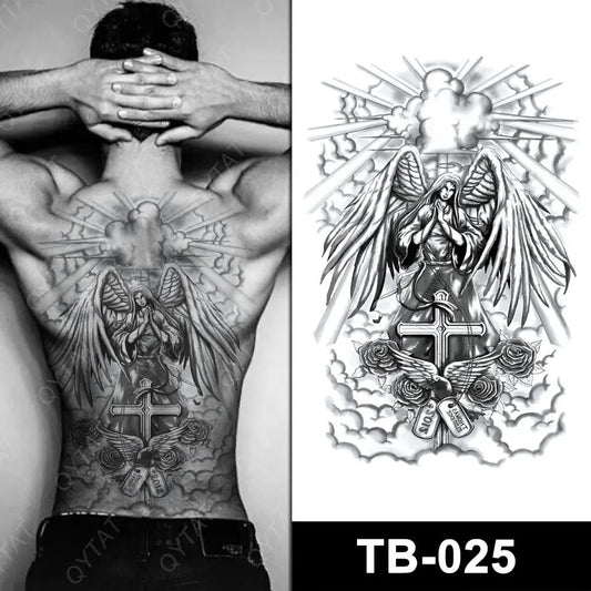 Full Back Tattoo semi permanent TB025 340 x 480