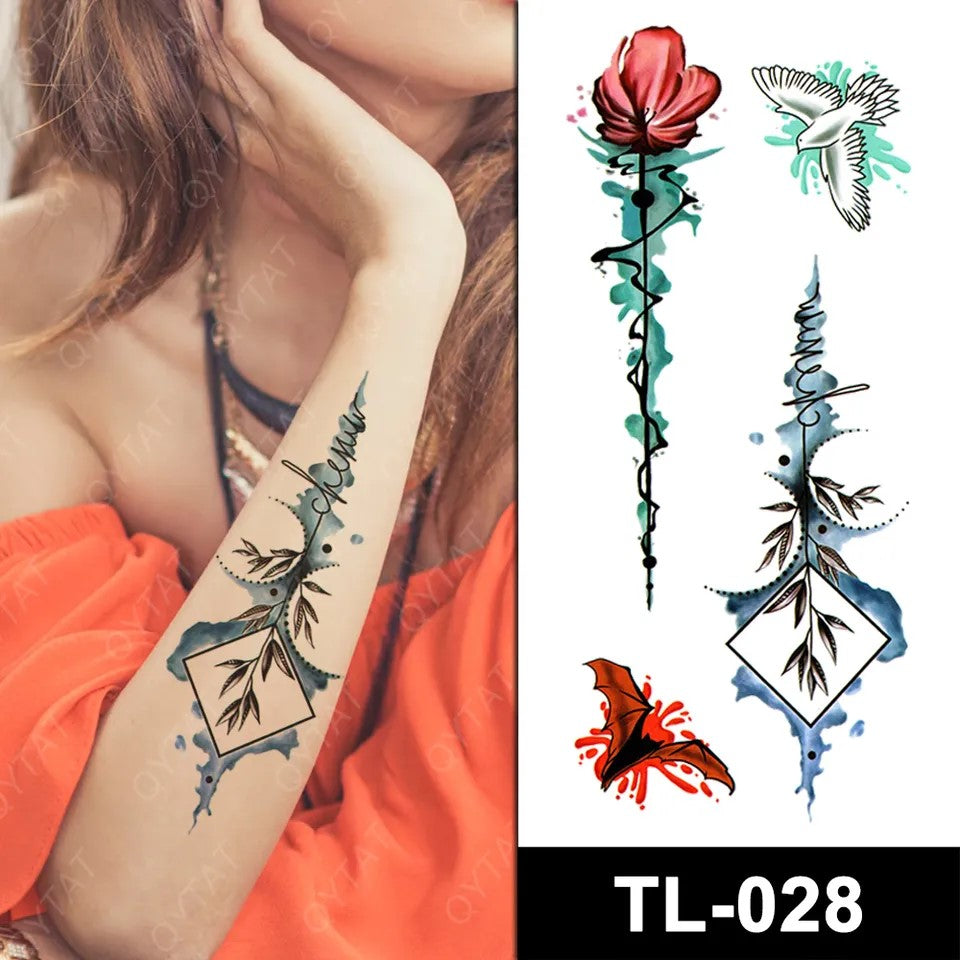 Temporary tattoo small plus size TL028  90 x 190