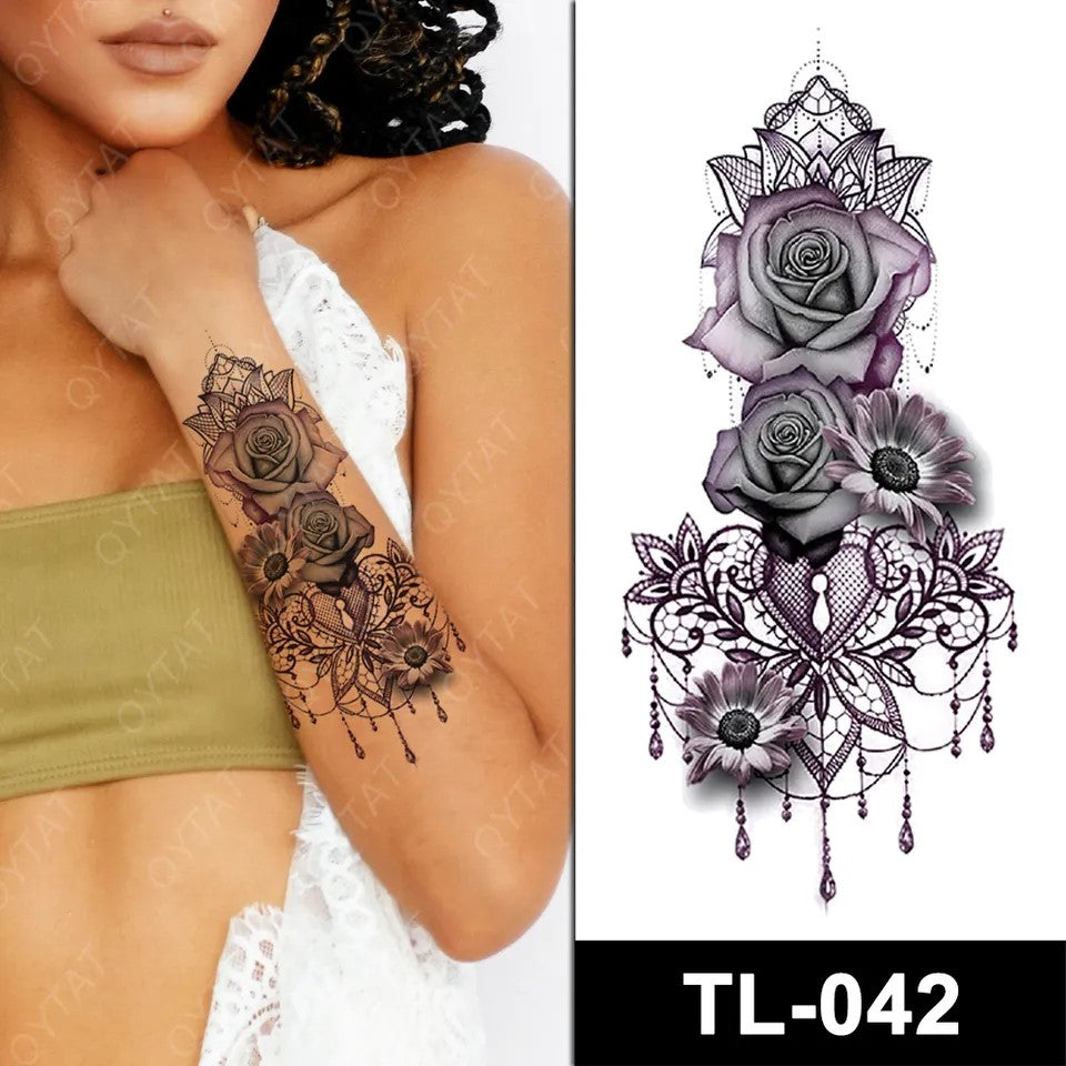 Temporary tattoo small plus size TL042  90 x 190