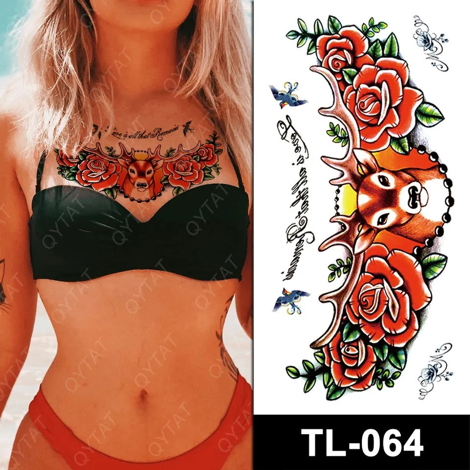 Temporary tattoo small plus size TL064  90 x 190