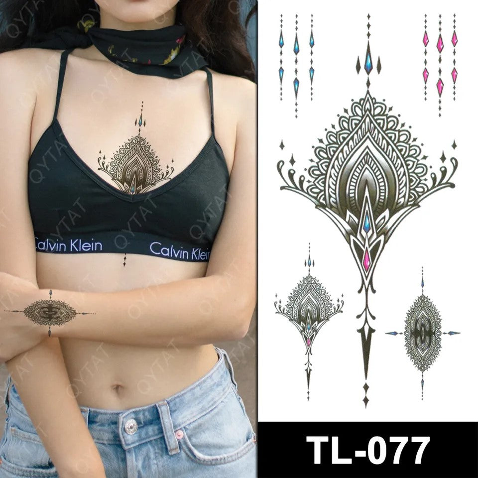 Temporary tattoo small plus size TL077  90 x 190