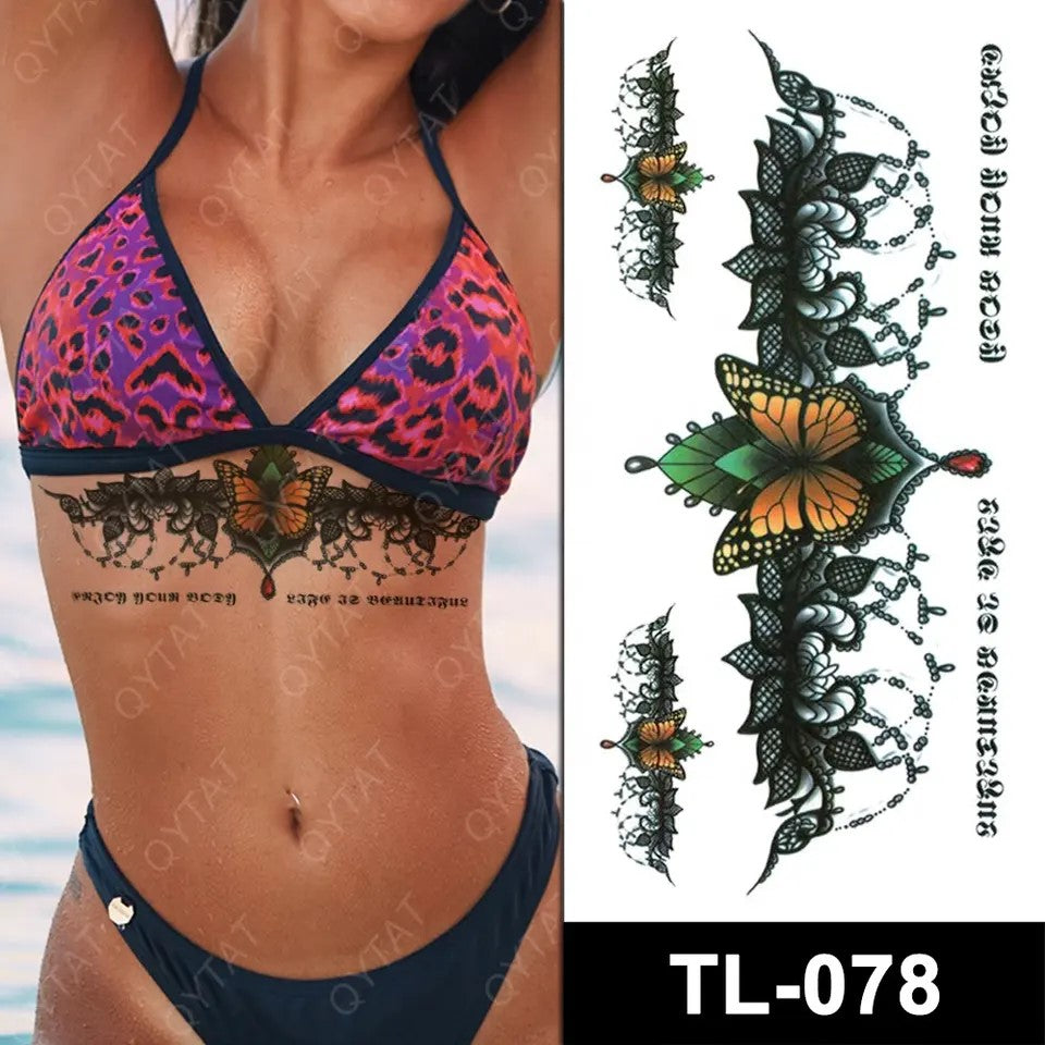 Temporary tattoo small plus size TL078  90 x 190