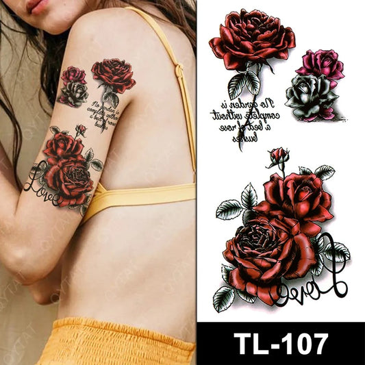 Temporary tattoo small plus size TL107  90 x 190