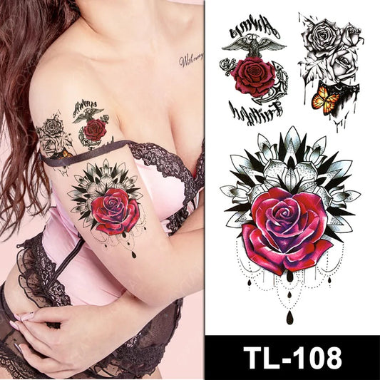 Temporary tattoo small plus size TL108  90 x 190