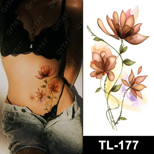 Temporary tattoo small plus size TL177  90 x 190