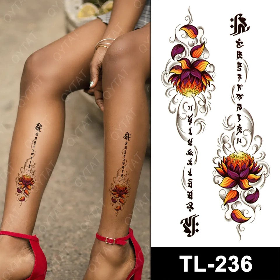 Temporary tattoo small plus size TL236  90 x 190