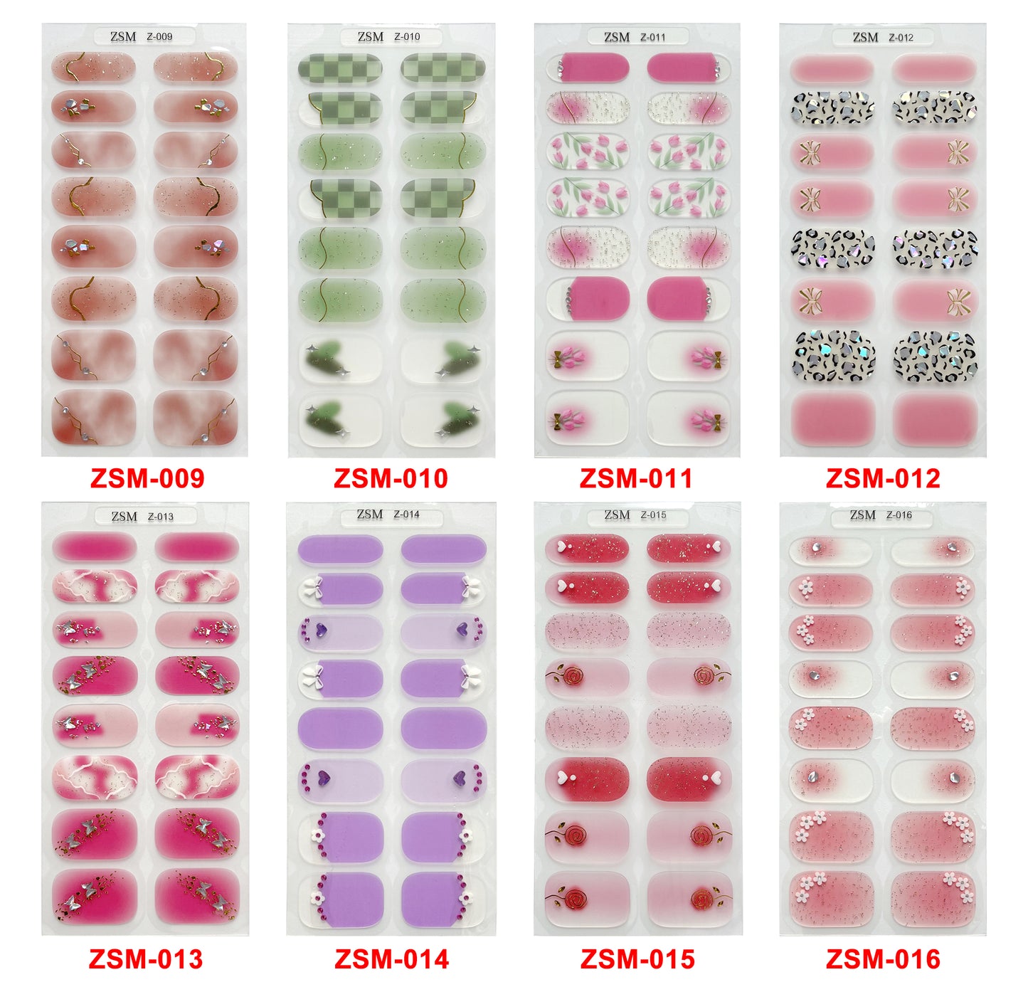 Nail wrap pattern Latest Designs  ZSM09