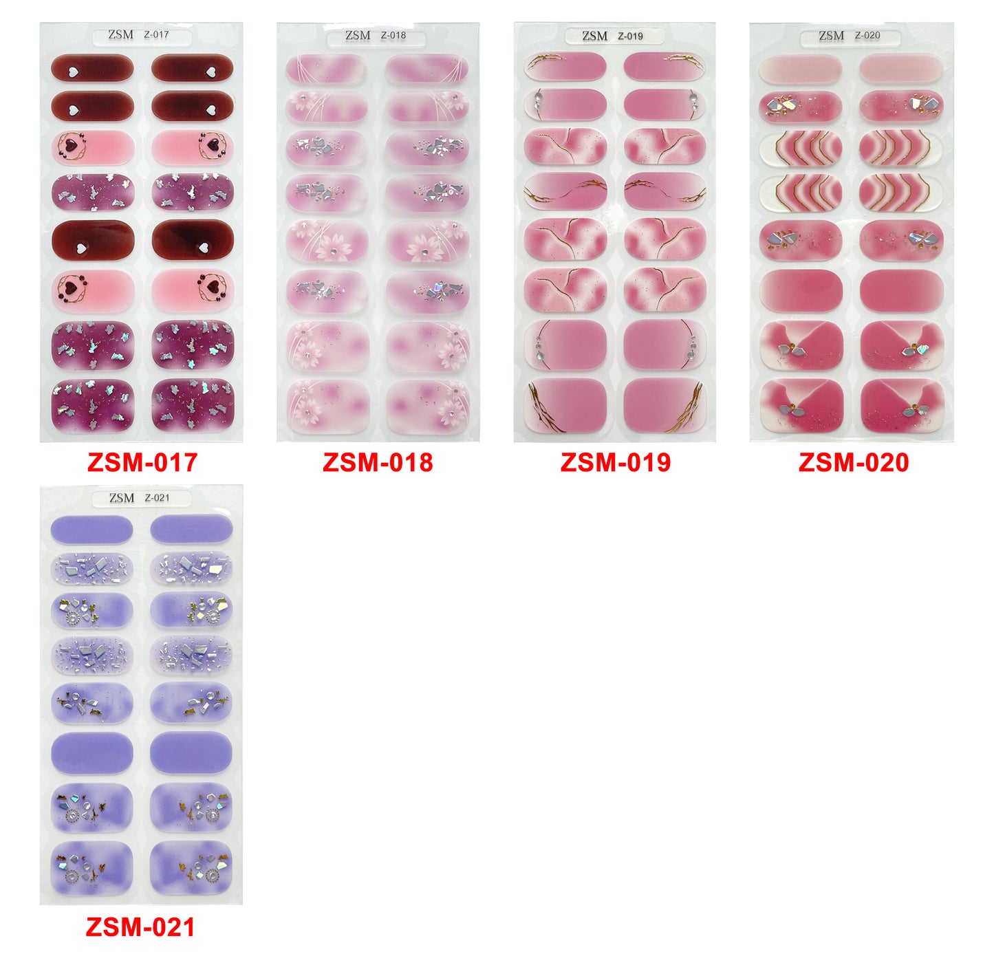 Nail wrap pattern Latest Designs  ZSM17