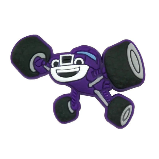 Buggy Cartoon 03 Croc Shoe Charm Monster Truck violet