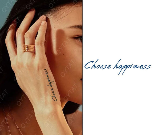 Choose Happiness Tattoo semi permanent SP