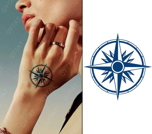 Compass Rose Tattoo semi permanent SP