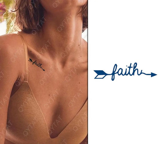 Faith Arrow Tattoo semi permanent SP